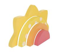 Little Love by NoJo Étagère empilable en bois jaune, orange, rose et blanc