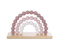 Little Love by NoJo Shelfie Perles en bois naturel pour chambre d'enfant Rose/ivoire