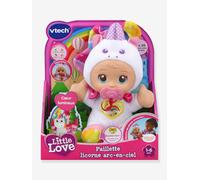 VTech - Little Love - Paillette Licorne Arc-en-Ciel, Poupee Licorne Interactive - Version FR