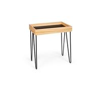 Little Lyon Table basse plateau MDF structure acier plaqué bois de chêne noir