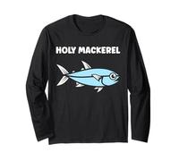 Little Mackerels Cute Fish Quote Simple Holy Mackerel Manche Longue