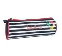 LITTLE MARCEL Trousse Ronde 1 Compartiment Bleu Marine/Blanc Enfant