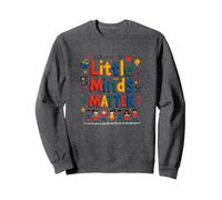 Little Minds Matter - Cadeau de Reconnaissance pour Enseignants de garderie Sweatshirt, Unisexe pour Adultes, Chiné Foncé, XXL