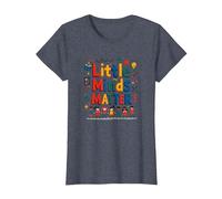 Little Minds Matter - Cadeau de Reconnaissance pour Enseignants de garderie T-Shirt, Femme, Bleu Chiné, XXL