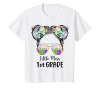 Little Miss 1ère année Messy Bun Lunettes de Soleil Tie Dye T-Shirt