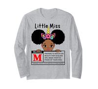 Little Miss Black Girl Magic Melanin M Avertissement Cute Girls Manche Longue