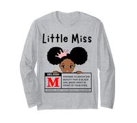Little Miss Black Girl Magic Melanin M Avertissement Cute Girls Manche Longue