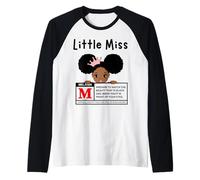 Little Miss Black Girl Magic Melanin M Avertissement Cute Girls Manche Raglan