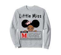 Little Miss Black Girl Magic Melanin M Avertissement Cute Girls Sweatshirt