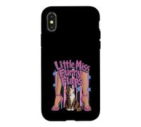 Little Miss Fourrure Rabats Chat Maman Drôle Coque pour iPhone X/XS