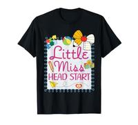 Little Miss Head Start to School Day Jolie Filles Étudiante T-Shirt