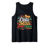 Little Miss Juneteenth pour filles avec nœud coquette et cœurs mignons Débardeur