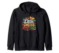 Little Miss Juneteenth pour filles avec nœud coquette et cœurs mignons Sweat à Capuche