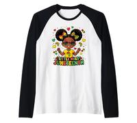 Little Miss Juneteenth, Princesse Noire de la Journée de la liberté Africaine Manche Raglan