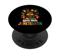Little Miss Juneteenth, Princesse Noire de la Journée de la liberté Africaine PopSockets PopGrip Adhésif