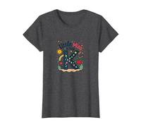 Little Miss Kindergarten K-Day Cadeau d'école Amusant T-Shirt, Femme, Chiné Foncé, L