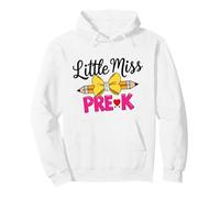 Little Miss Pre K Crayon Noeud pour Fille Premier Jour de PRE-K Sweat à Capuche