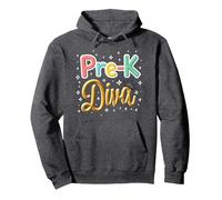 Little Miss Pre-K Diva | Princesse préscolaire Sweat à Capuche, Unisexe pour Adultes, Chiné Foncé, L