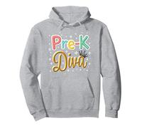 Little Miss Pre-K Diva | Princesse préscolaire Sweat à Capuche, Unisexe pour Adultes, Gris Chiné, M
