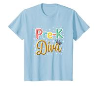 Little Miss Pre-K Diva | Princesse préscolaire T-Shirt, Enfant, Bleu Céleste, 10 Ans