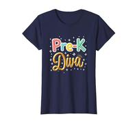 Little Miss Pre-K Diva | Princesse préscolaire T-Shirt, Femme, Bleu Marine, XXL