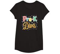 Little Miss Pre-K Diva | Princesse préscolaire T-Shirt, Fille, Noir, L