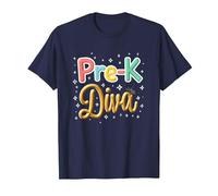 Little Miss Pre-K Diva | Princesse préscolaire T-Shirt, Homme, Bleu Marine, L
