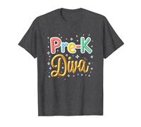 Little Miss Pre-K Diva | Princesse préscolaire T-Shirt, Homme, Chiné Foncé, XL