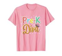 Little Miss Pre-K Diva | Princesse préscolaire T-Shirt, Homme, Rose, M