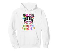 Little Miss Prek Chignon en désordre tie Dye Retour à l'école Filles Sweat à Capuche