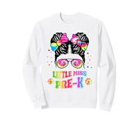 Little Miss Prek Chignon en désordre tie Dye Retour à l'école Filles Sweatshirt