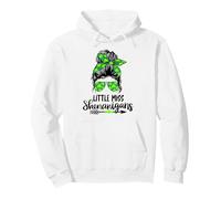 Little Miss Shenanigans Messy Bun St Patrick pour Femme Sweat à Capuche