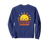 Little Miss Sunshine Cheerful Sun Kids Sweatshirt, Unisexe pour Adultes, Bleu Marine, S