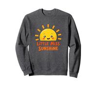 Little Miss Sunshine Cheerful Sun Kids Sweatshirt, Unisexe pour Adultes, Chiné Foncé, S