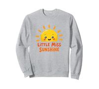 Little Miss Sunshine Cheerful Sun Kids Sweatshirt, Unisexe pour Adultes, Gris Chiné, S