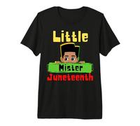 Little Mister Juneteenth Black King Melanin Brown Skin Boys T-Shirt Haut de Gamme