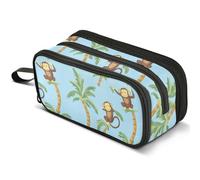 Little Monkeys Trousse à crayons de grande capacité avec 3 compartiments et porte-stylos, B590, Sac à dos enfant