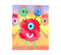 Little Monster 24 Chiffon en microfibre durable - Chiffon de nettoyage pour lunettes en 70 % PET recyclé - Motif amusant pour lunettes, téléphone portable et appareil photo - 15 x 18 cm - Lavable et