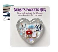 Little Nurse Hug, 2D Acrylic Encouragement Keepsake Card | Motivational Keepsake Card | for Nursing Students Healthcare Persons Hospital Staff Caregivers Graduation Birthday Holiday Retirement