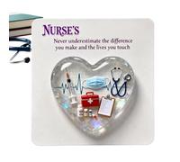 Little Nurse Hug | Souvenir de motivation en acrylique 2D - Cartes souvenirs inspirantes | Pour étudiants en , remise de diplôme, anniversaire, vacances, retraite, examen, réussite