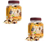 Little One Fruit Mix | Pack Double | 2 x 180 g | Aliment complémentaire pour rongeurs et Lapins Nains | avec des Fruits séchés comme la Banane, l'ananas, Les Raisins secs, la Noix de Coco