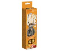Little One Bâtonnets Fruits & Noix | 120 g (2 x 60 g) | Snack Alimentaire complémentaire pour Hamsters, Rats, Souris et gerbilles | avec Fruits et Noix | Fixation Polyvalente