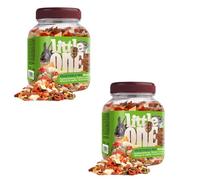 Little One Vegetable Mix Snack | Pack Double | 2 x 140 g | Aliment complémentaire pour rongeurs et Lapins Nains | Mélange composé de Sept Types de légumes séchés