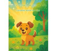 Little Paws, Happy Tails Coloring Book: Coloring Book - Bold and Easy for Dog Lovers, Puppy, and Little Paws - 6x9 inches, 108 pages, 50+ Puzzles. Great Gift for Holiday, Birthday and Leisure Time.