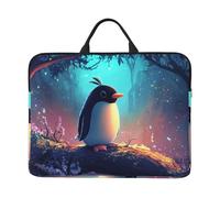 Little Penguins In The Flower Bed Housse de transport avec poignée pour ordinateur portable 14" Pour homme et femme Housse rembourrée pour ordinateur portable