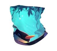 Little Penguins In The Flower Bed Print Head Scarf Cagoule Visage Cou Écharpe Masque Bandana Cache-Cou pour Homme Femme