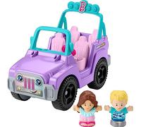 Little People Fisher-Price Barbie Voiture Jouet Beach Cruiser avec Sons de Musique et 2 Figurines pour Jeu de rôle à partir de 18 Mois