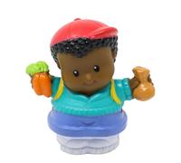 Little People Pièce de rechange pour Fisher-Price Petting Zoo Dollhouse 77984 - Figurine de rechange afro-américain Michael - tenant des carottes et des friandises