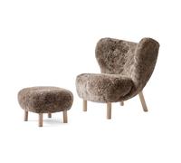 &Tradition Little Petra chaise d'extérieur Linge Chêne Blanc