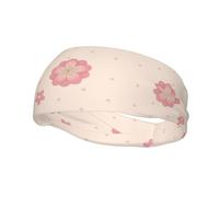 Little Pink Cherry Blossoms Bandeau de sport avec imprimé fleurs de cerisier qui arrête rapidement la transpiration Convient pour le fitness et les sports de loisirs